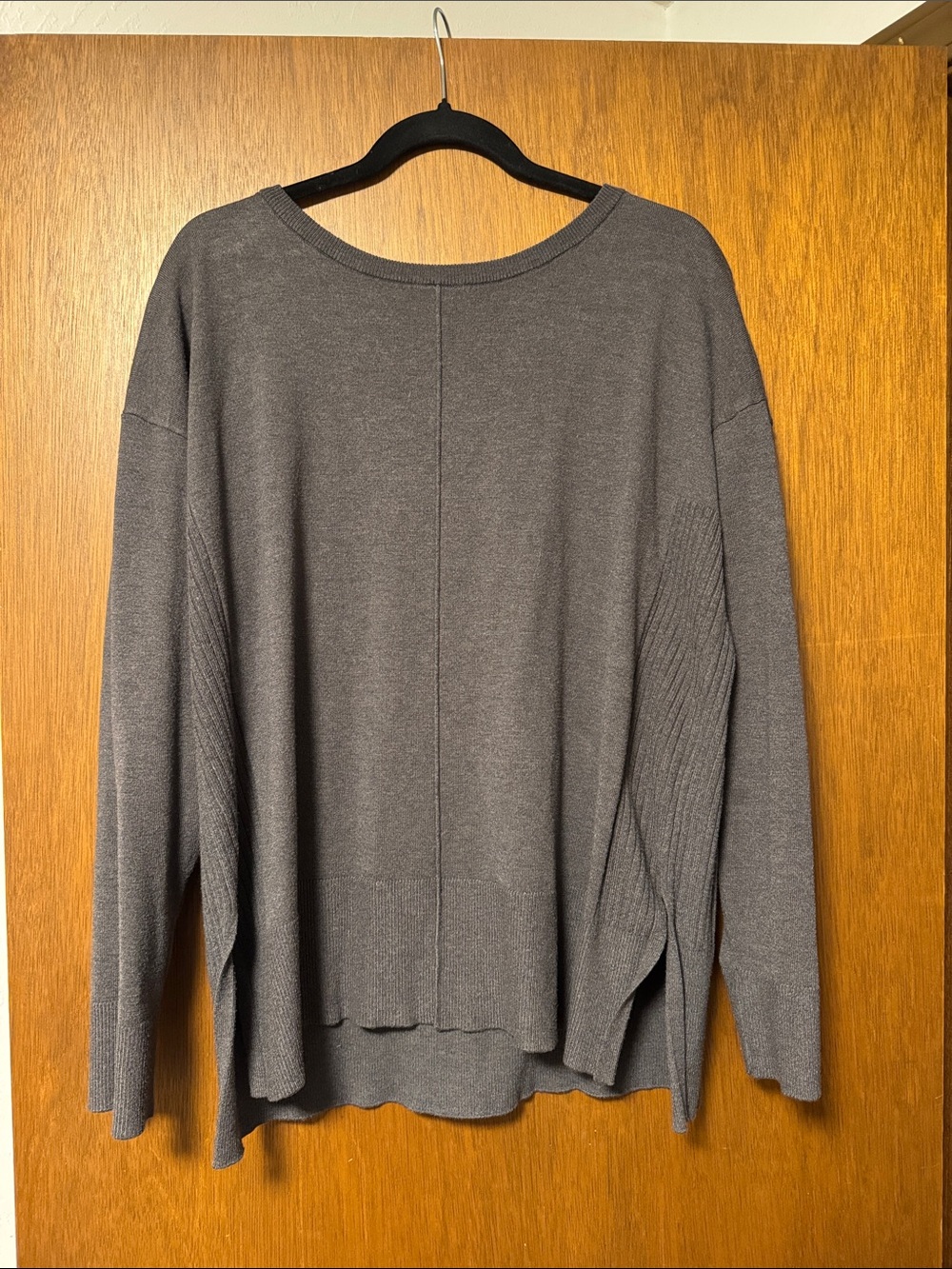 Staccato Charcoal Gray Crewneck Relaxed Knit Sweater